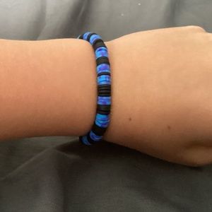 The blue and black bracelet